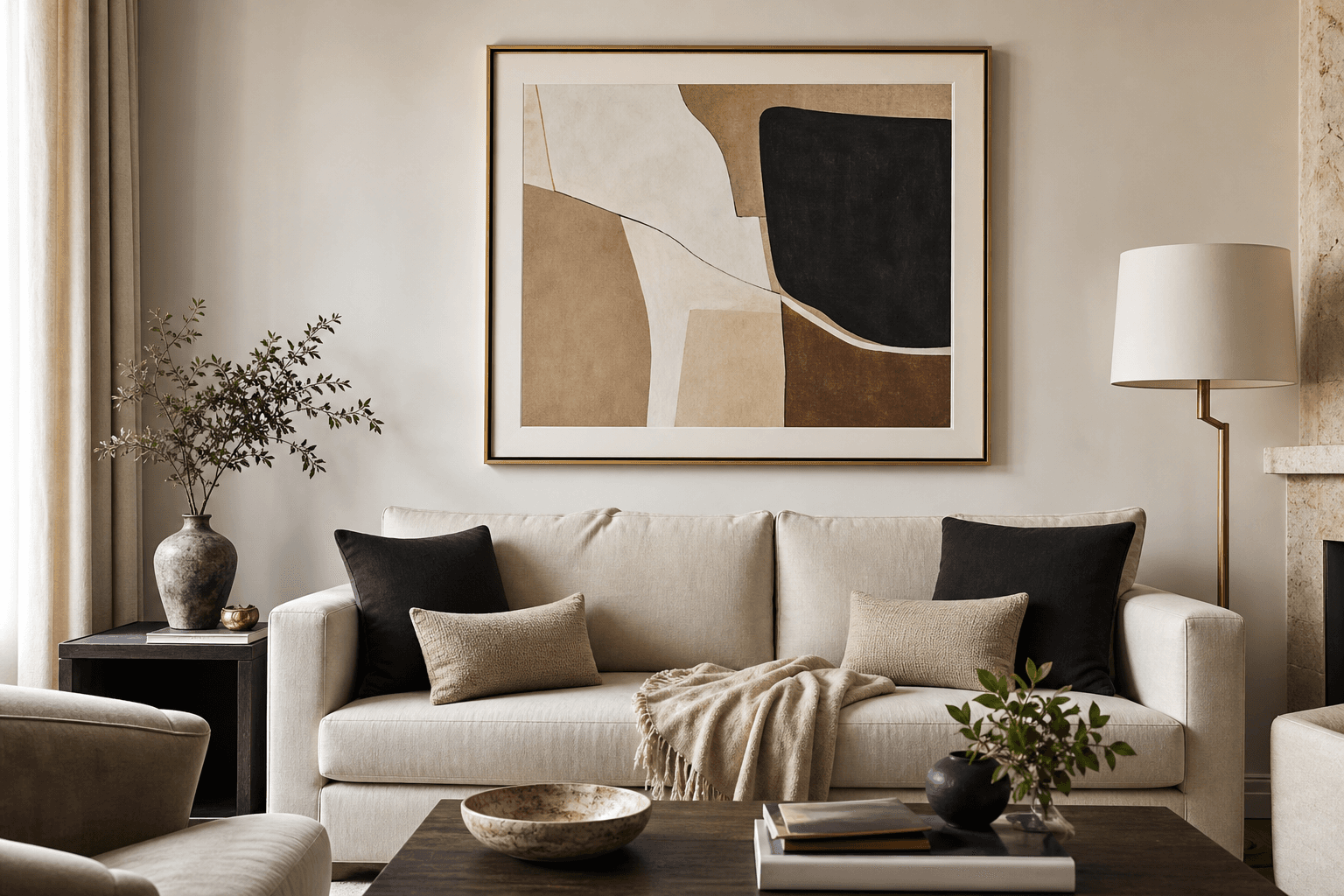Premium home interior displaying professionally produced wall artwork and décor.